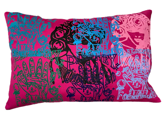 All Over Print Pink Queen Sized Pillow
