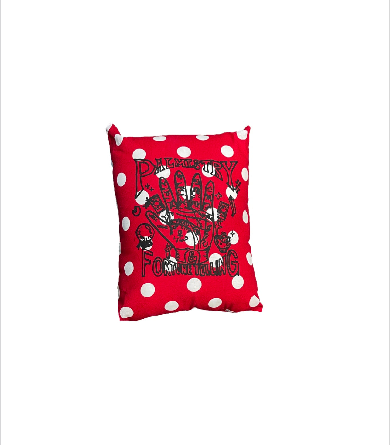 Polka Dot Palmistry and Fortune Telling Pillow